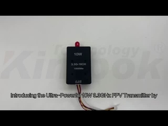 3.3Ghz 10W UAV Transmissor de vídeo de longo alcance Transmissor de vídeo Modulo de transmissor de alta potência 16CH
