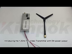 1.2GHz FPV Transmissor de vídeo 5W Potência de saída 10-50km alcance com função de atraso 1.2GHz VTX Acessório
