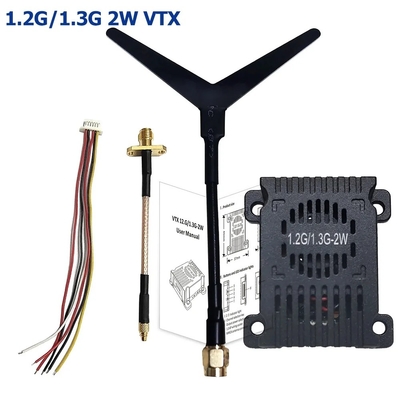 1.2G 1.3G 30km FPV Transmissor de vídeo 1.2GHz 1.3Ghz 2W VTX analógico 8 canais FPV VTX