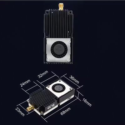 Transmissor de vídeo para drones AKK ALPHA 16W Ultra Banda Larga 96CH FPV VTX UAV 6GHz