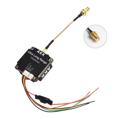 AKK 5W FPV VTX 5.8G 5W Transmissor de vídeo TX5000AC Protocolo TBS Ultra Longo Alcance