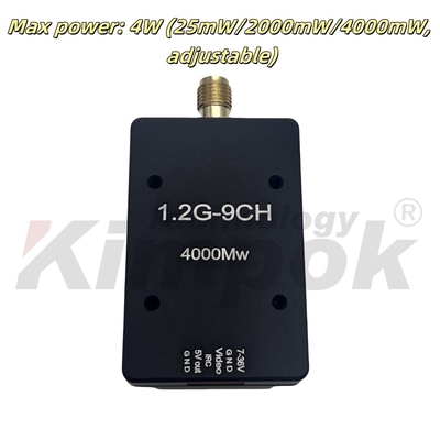 1.2G 4W Transmissor de vídeo sem fio 1.2Ghz VTX 16g Leve 9CH FPV Transmissor de vídeo para FPV Racing Drone