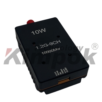 Transmissor de Vídeo Sem Fio 1.2Ghz 10W 9CH Potência 1.2Ghz VTX para Drone de Corrida FPV Transmissor 16g Leve
