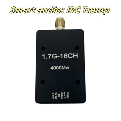 Transmissor FPV ultraleve de 4W 1.7G 8 CH Peso 25,85g VTX de alta potência 1.7Ghz Baixa latência para Drone de corrida