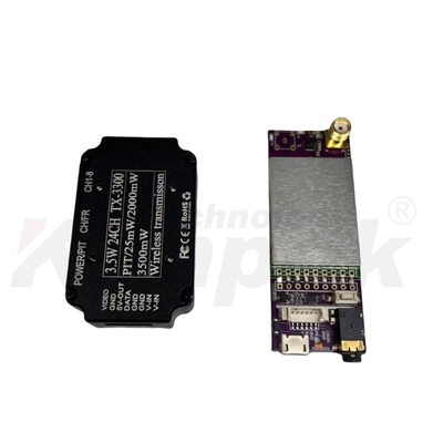 3.3G Drone Transmissão de vídeo 3.5W Transmissor de 24 canais Receptor 7-36V Ampla faixa de tensão Combinação ultra-leve FPV