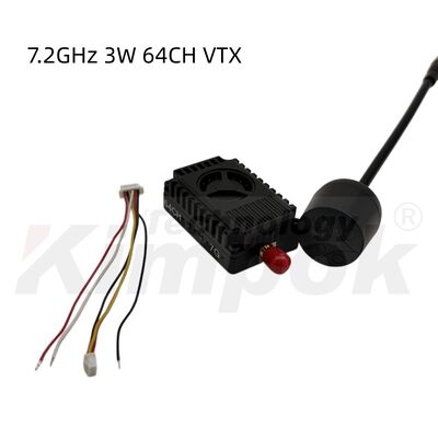 6Transmissor de vídeo FPV VTX de 64 canais de alta potência de 3 W para transmissão de sinal HD por drone
